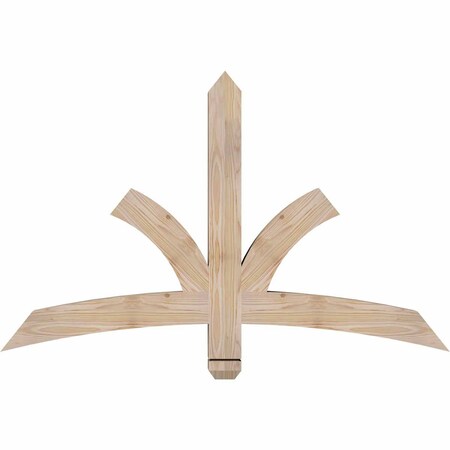 Ekena Millwork Davenport Smooth Timber Gable Bracket, Douglas Fir, 48"W x 30"H x 3 1/2"D x 3 1/2"F, 15/12 Pitch GBW048X30X0404DAV00SDF